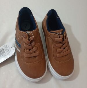 Nautica Tan Navy Pop  Kids Shoes Elastic Shoe Laces